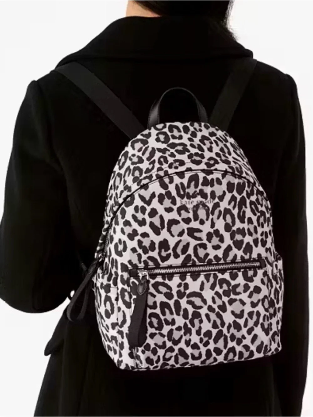 Kate Spade Chelsea Spotted Leopard Medium Backpack Violet Mist NWT
